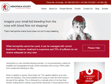 Tablet Screenshot of hemophiliaindia.com